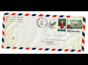 Luftpost Brief Mamburao, Occ Mindoro 1972 nach Rottenburg/N