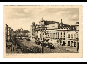 GG: AK Warschau - Krakauervorstadt mit Straßenbahn ca. 1941