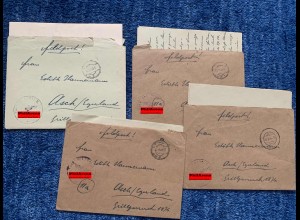 Generalgouvernement GG:4x Briefe mit Inhalt: Fremde Einheiten in der Wehrmacht