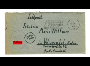 Generalgouvernement GG: FP Brief Nr. 37893 nach Wiesental, 19.6.1944