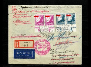 DR: R-Luftpostbrief, 1937: Zeppelin Südamerika nach Rio de Janeiro, Mi.532/4 HAN