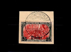 Dt. Post Türkei: MiNr. 35 auf Briefstück, gestempelt Constantinopel