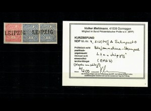 NDP: MiNr. 4, 5 auf Briefstück, gestempelt Leipzig, BPP Befund