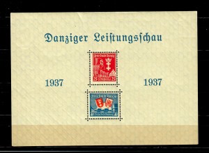 Danzig: Block 3 I, postfrisch, 1937, Danziger Leistungsschau