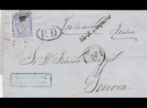 Letter from Spain to Italie 1874