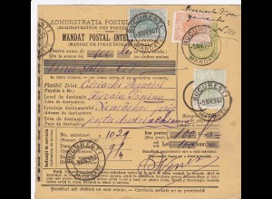 parcel card Romaina/Bucaresti 1907 to Austria