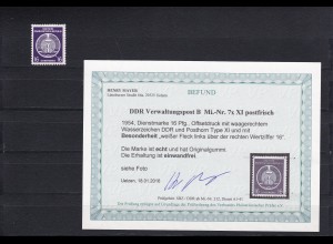 DDR: MiNr. 7x XI, Verwaltungspost B, postfrisch, Plattenfehler