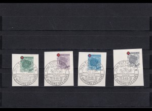 Französische Zone: MiNr. 40-43, Briefstück - Württemberg -Tuttlingen 1949, BPP