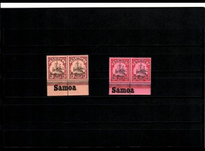 Samoa 2x mit Inschrift Unterrand, postfrisch