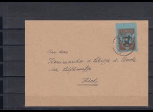 Feldpost Oberrand Nachrichten Schule Erfurt 1943 auf Brief nach Kiel