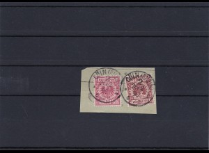 Deutsches Reich: MiNr. 50 a b, gestempelt auf Briefstück