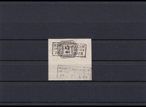 NDP: MiNr. D7, gestempelt, Briefstück, Signaturen