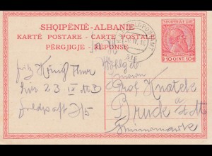 Albanien: 1916: Ganzsache KuK Feldpostamt-Landsturminfanterieregiment
