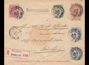 Belgien: 1905: Brief von Bruxelles nach München
