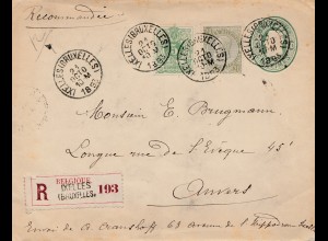 Belgien: 1893: Ixelles/Bruxelles to Nvers
