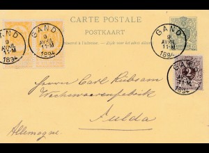 Belgien: 1894: Gand nach Deutschland