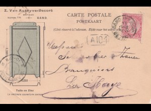 Belgien: 1903: Carte Postale Gand nach La Hage