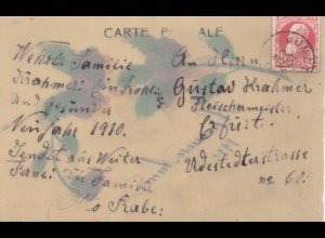 Belgien: 1910: to Germany - special card