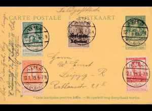 Belgien: 1915: Feldpostkarte ATH2 nach Leipzig
