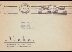 Finnland: 1948: Helsinki Ortsbrief