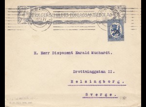 Finnland: 1919: Brief nach Schweden