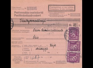 1931: Paketkarte nach Salo