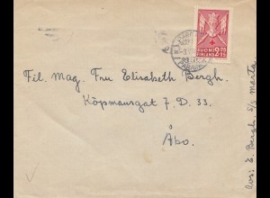 Finnland: 1942 Brief nach Abo