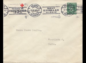 Finnland: 1942: Helsinki Rotes Kreuz nach Turku