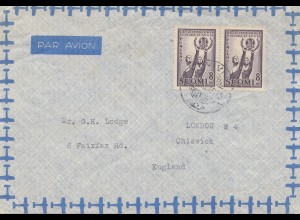 Finnland: 1957: Luftpostbrief nach England