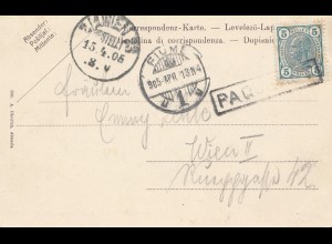 Fiume: 1905: Ansichtskarte Abbazia nach Wien
