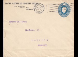 England: 1925: London to Leipzig