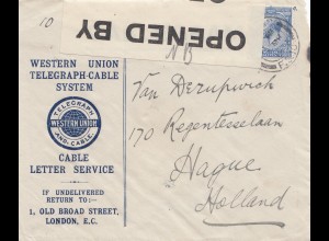 England: 1915: London nach Holland- Censor