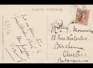 Monaco: 1926: Ansichtskarte nach Belgien