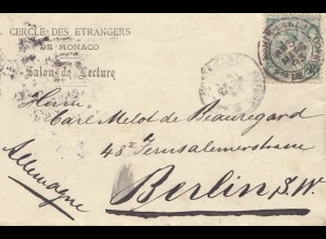Monaco: 1893: Brief nach Berlin