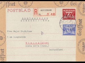 Niederlande: 1942: Rotterdam nach Winsen; OKW Zensur