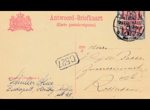 Niederlande: 1927: Ganzsache - Antwort nach Rotterdam