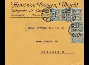 Niederlande: 1915: Utrecht nach Dresden - Zensur