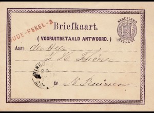Niederlande: 1873: Ganzsache - Briefkaart 