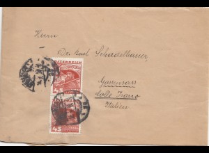 Österreich: 1934: Brief nach Italien