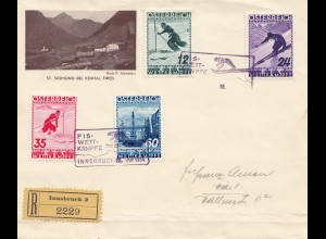 Österreich: 1936: Fis Wettkämpfe, Innsbruck mit Sonderstempel