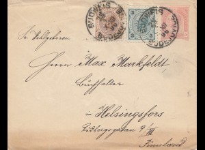Österreich: 1896: Budweis nach Helsingfors - Finnland
