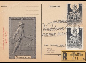 Österreich: 1970: Sonderstempel Vindobona - Sonderpostam auf Ganzsache