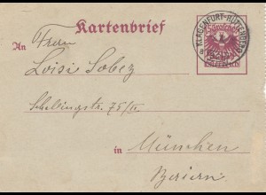 Österreich: 1928: Kartenbrief Bahnpost: Klagenfurt-Hüttenberg