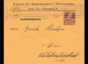 Österreich: 1908: Wien; Verein der Staatsbeamten