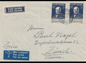 Portugal: 1941: Luftpost nach Zürich