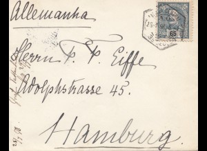 Portugal: 1898 Brief nach Hamburg, EF