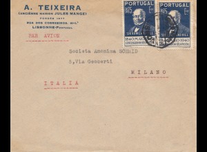 Portugal: 1941: Lisbonne nach Milano/Italien