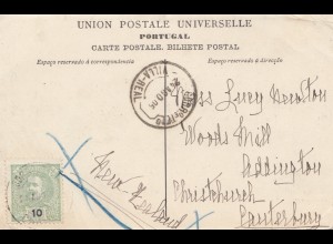 Portugal: 1905: Ansichtskarte Crato nach New Zealand !!!