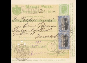 Rumänien: Mandat Postal Alexandria nach Bucaresti 12.03.1907