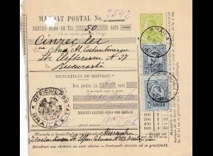 Rumänien: Mandat Postal Braila 1913 nach Bucuresti